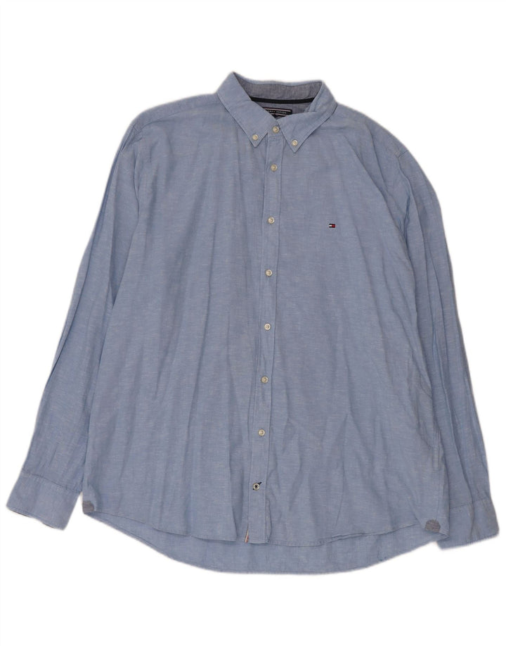 Camicia da uomo Tommy Hilfiger XL in cotone blu