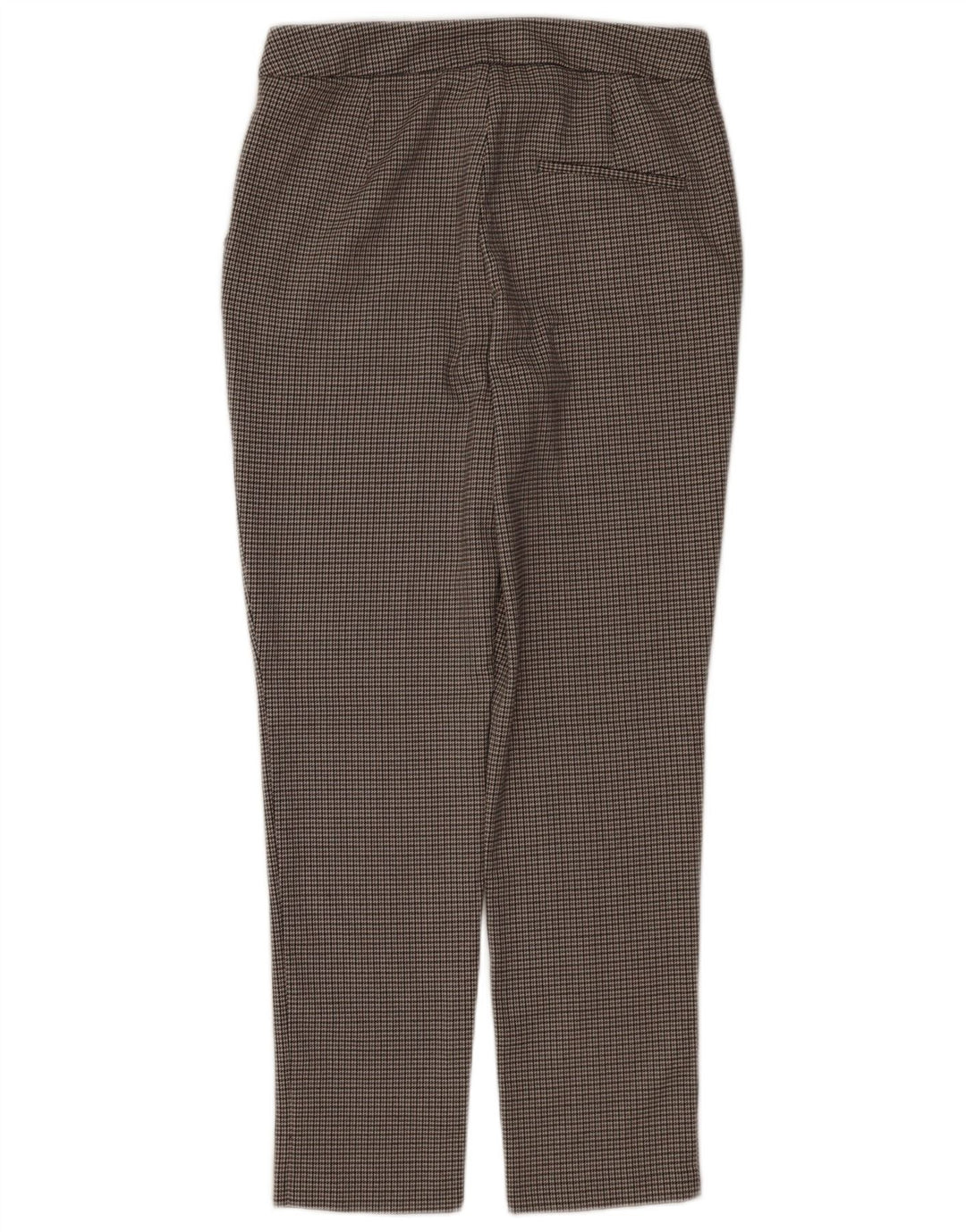 Pantaloni chino slim da donna Zara medi W28 L26 poliestere pied de poule grigio