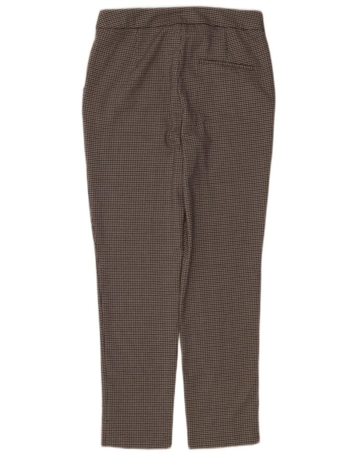 Pantaloni chino slim da donna Zara medi W28 L26 poliestere pied de poule grigio