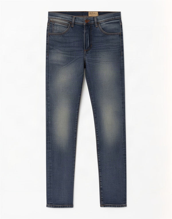 Jeans skinny da uomo Bryson Wrangler W30 L31 cotone blu