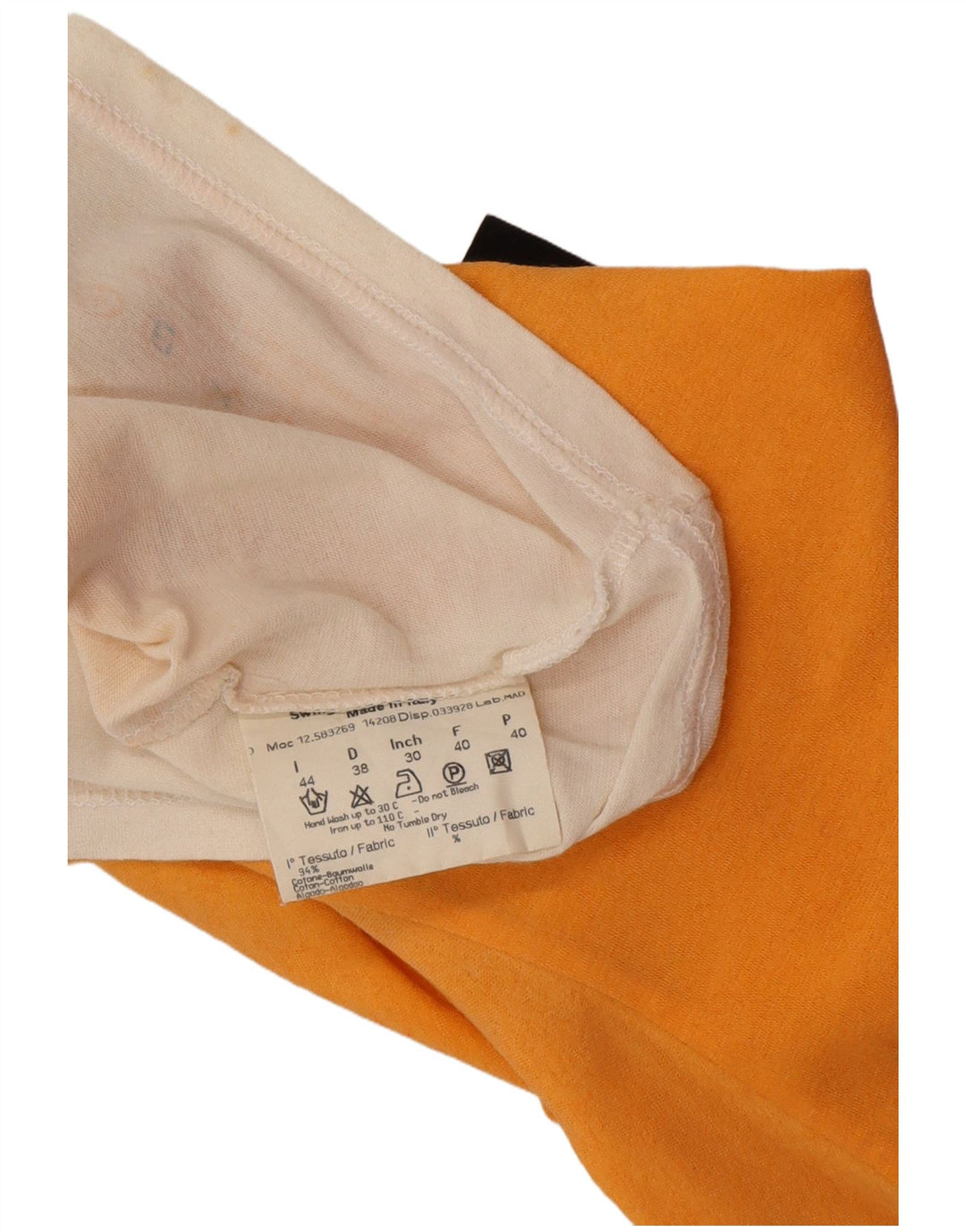 FENDI T-shirt donna Top IT 44 Cotone colorblock arancione medio