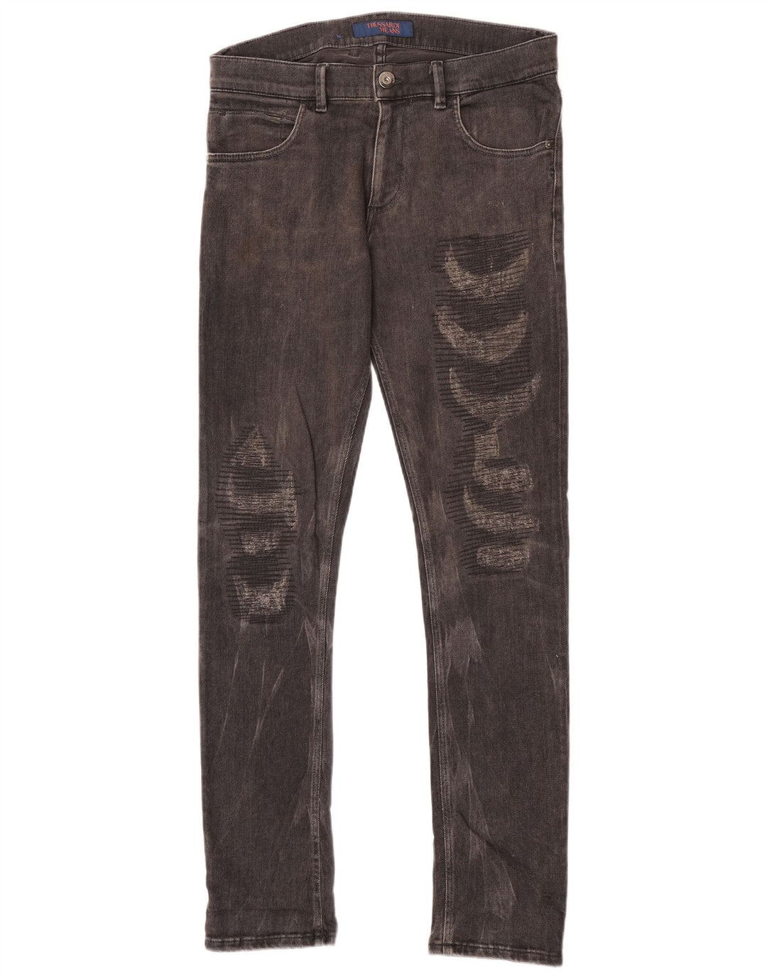 Jeans Trussardi Uomo Slim Distressed W33 L34 Cotone Nero