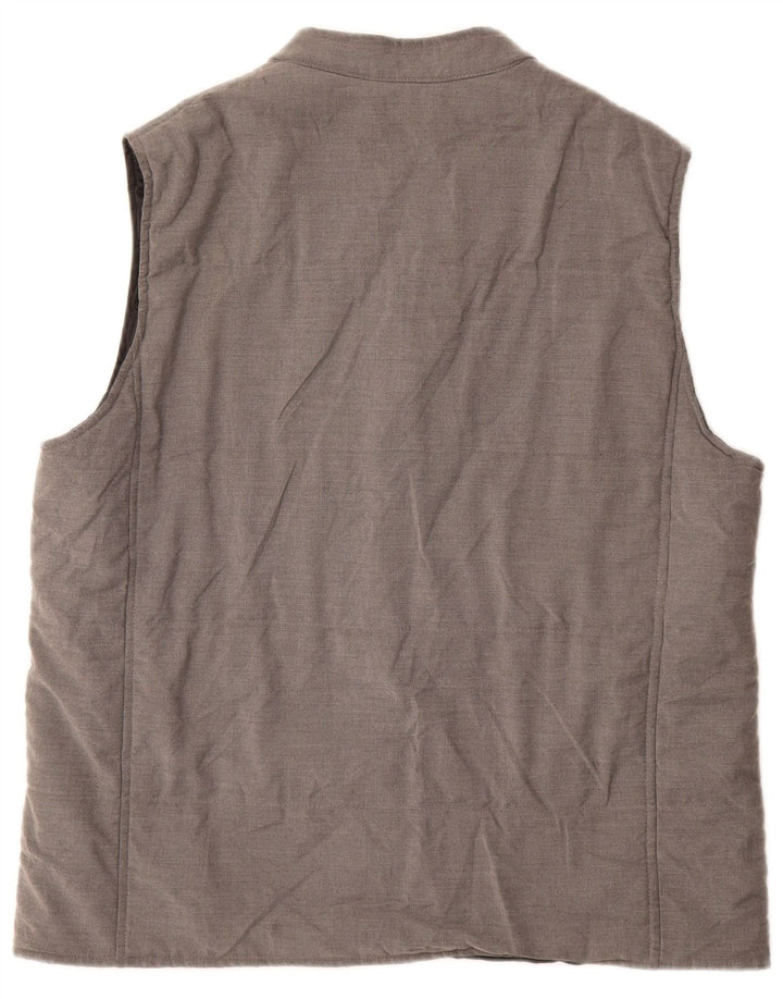 Gilet imbottito da uomo Zara UK 42 XL poliestere grigio