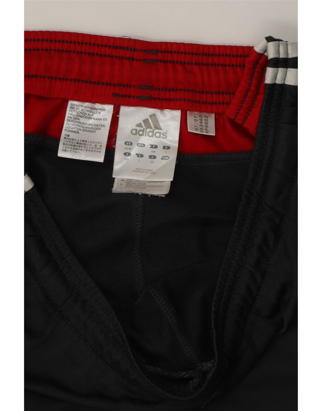 Pantaloni da tuta da uomo ADIDAS UK 42/44 Large Grigio Colourblock Poliestere