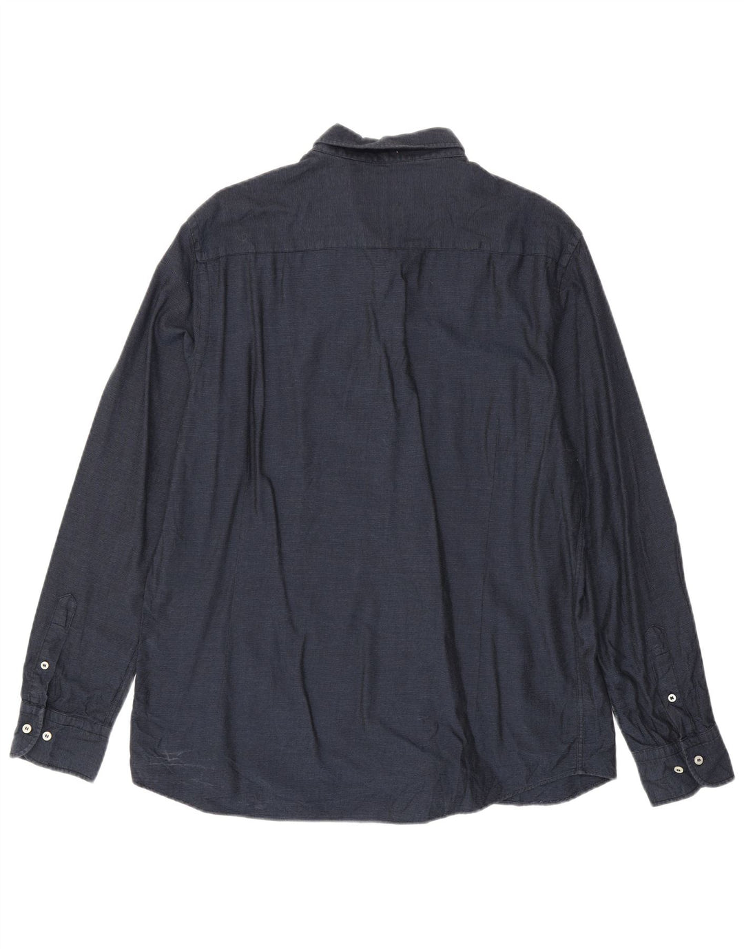 Camicia da uomo in flanella Massimo Dutti XL in cotone blu navy