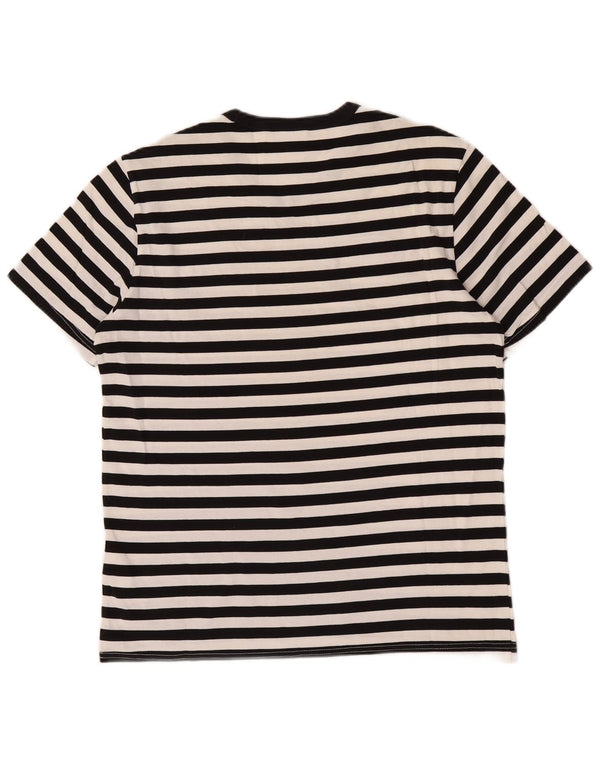 T-shirt grafica da uomo Champion Top in cotone a righe nere medie