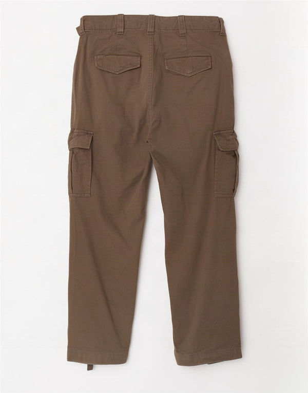 Pantaloni cargo dritti da donna Joe Browns UK 8 piccoli W26 L26 cotone kaki