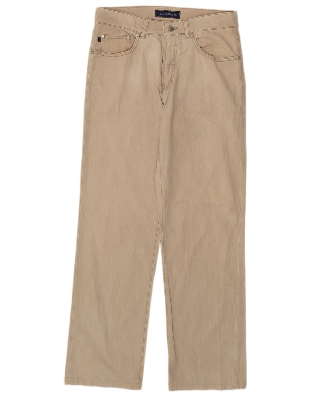 Jeans Straight Uomo Trussardi W32 L30 Cotone Beige