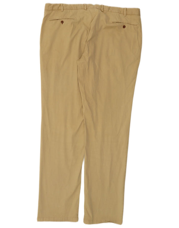 Pantaloni da abito dritti da uomo Polo Ralph Lauren W40 L34 in cotone beige
