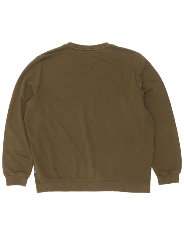 Puma Mens Sweatshirt Jumper XL Khaki Cotton