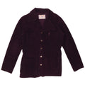 Giacca blazer da donna in velluto a coste a 5 bottoni ROCKY UK 14 cotone viola medio