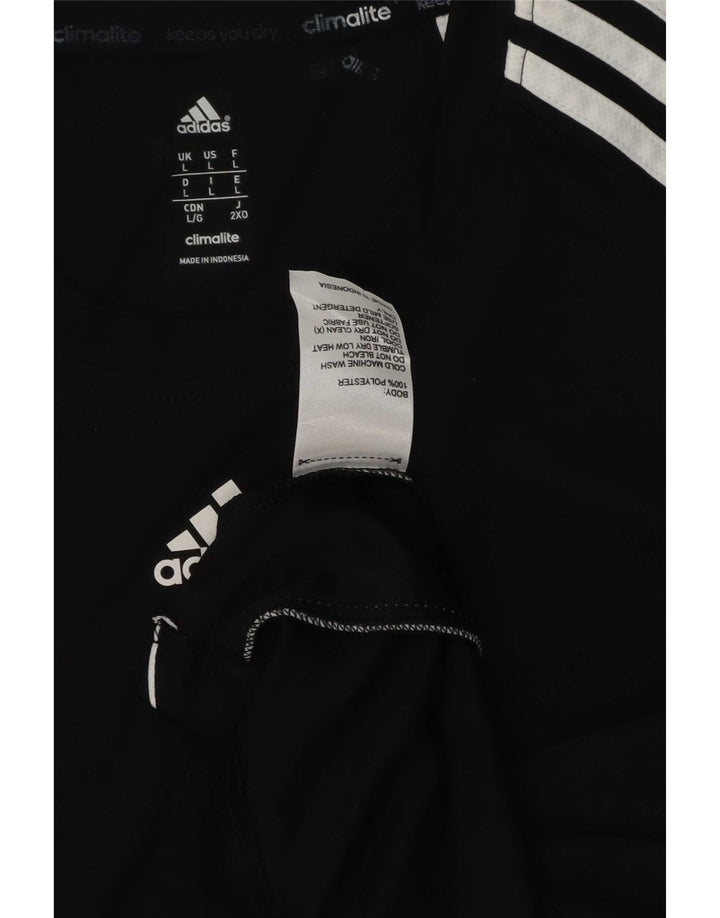 T-shirt Adidas Climalite da uomo, grande, in poliestere nero