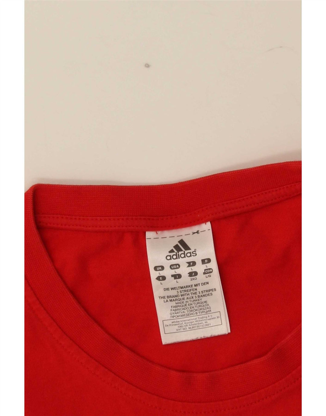T-shirt grafica da uomo Adidas Top grande in cotone rosso