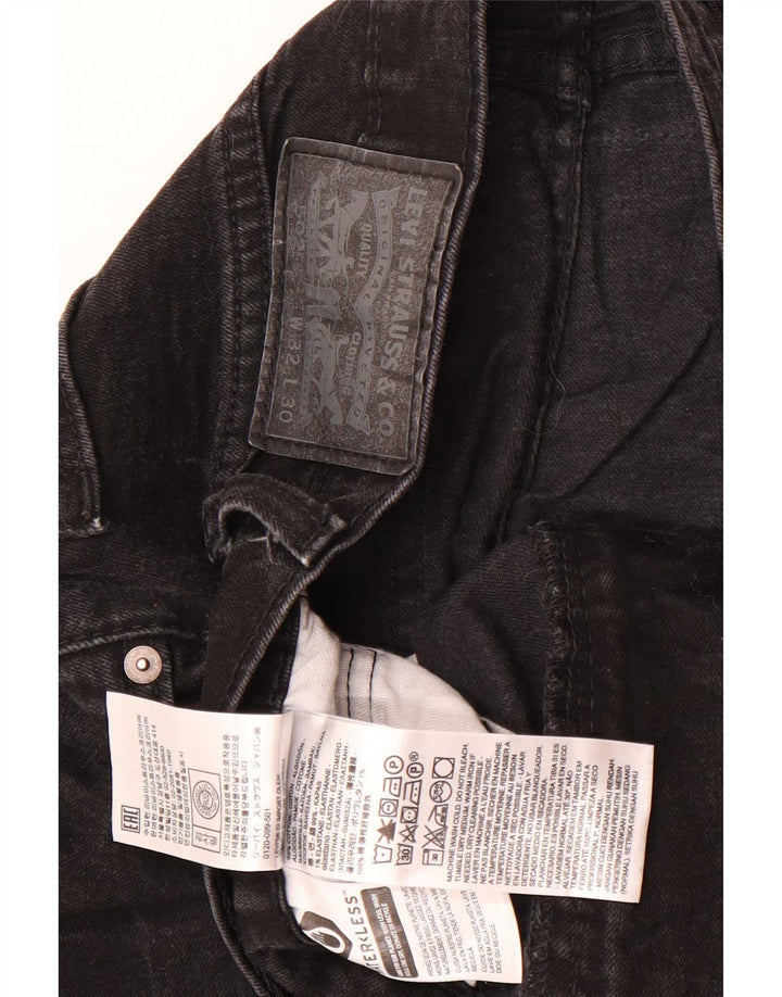 Levi's Uomo 502 Jeans affusolati W32 L27 Cotone Nero