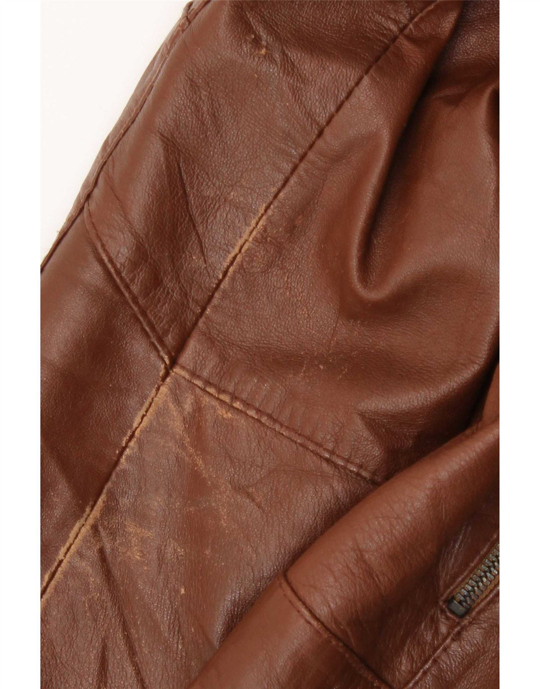 Giacca da motociclista in pelle da donna Sasch UK 14 grande marrone