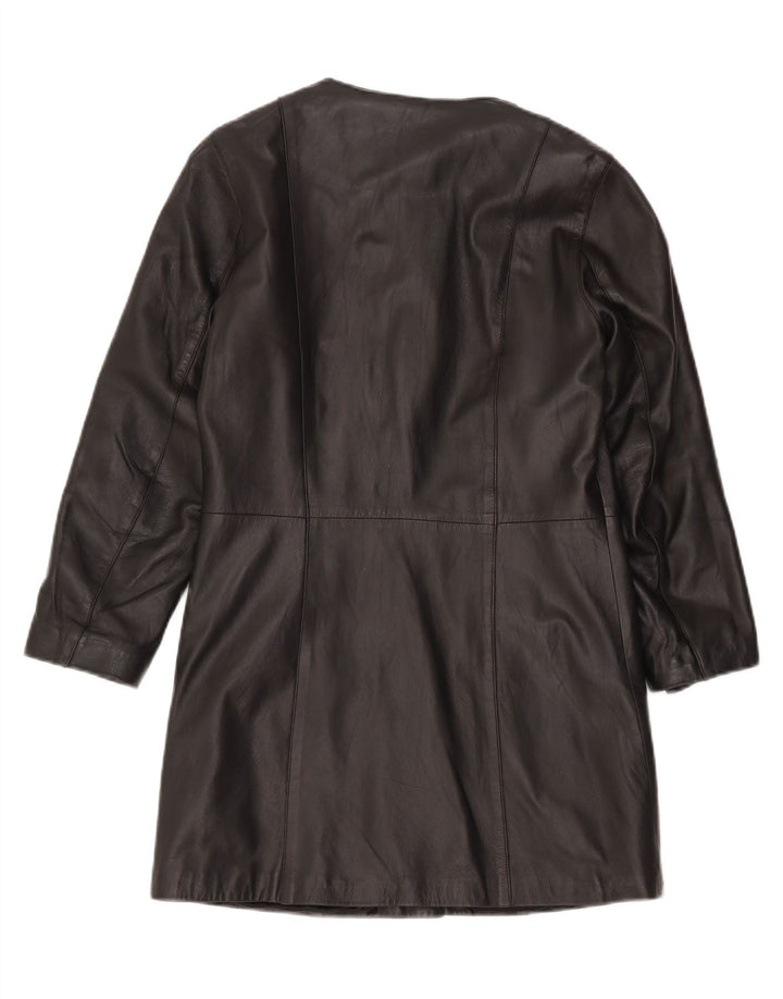 Cappotto in Pelle da Donna Zen IT 42 Medio in Pelle Nera