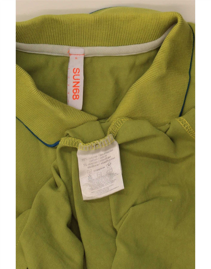 Polo da uomo Sun68 grande in cotone verde