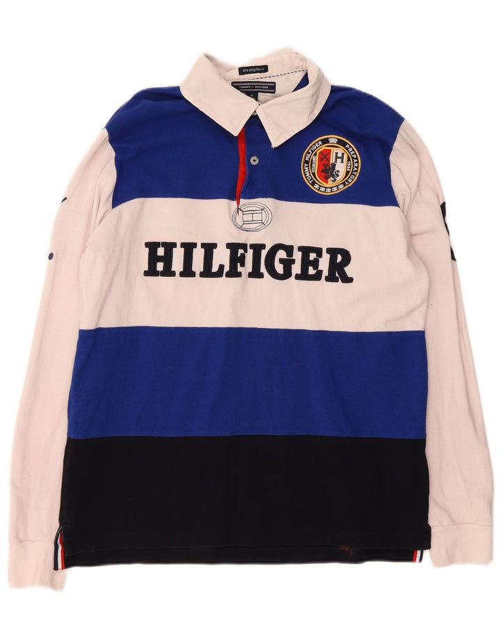 Polo da rugby grafica da uomo Tommy Hilfiger media multicolore