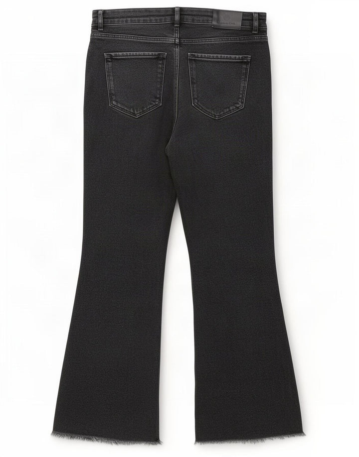 Jeans svasati da donna Massimo Dutti EU 36 XS W26 L26 Cotone nero