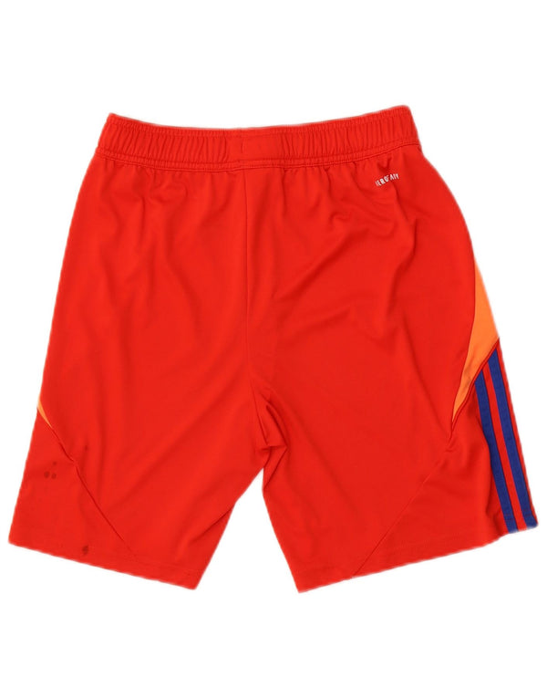 Pantaloncini sportivi Adidas Aeroready da ragazzo 13-14 anni Rosso Colourblock