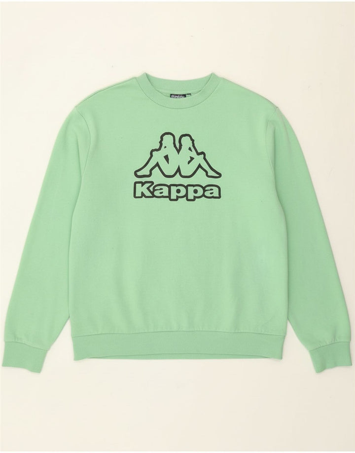 Felpa grafica da uomo Kappa maglione 2XL cotone verde