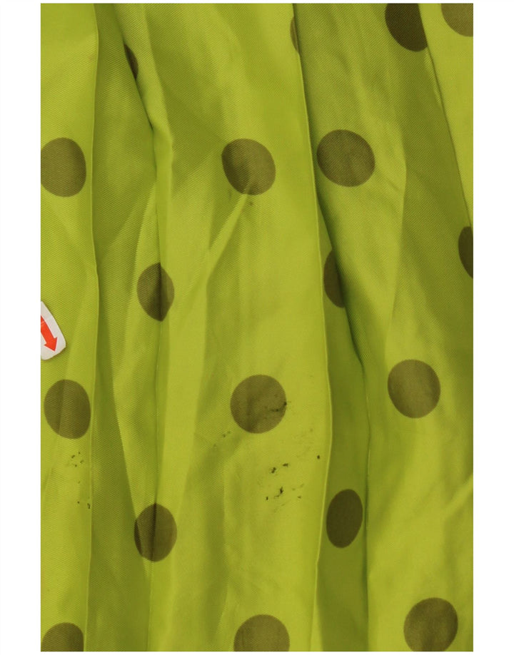 Gonna a pieghe da donna VINTAGE W30 a pois verde medio