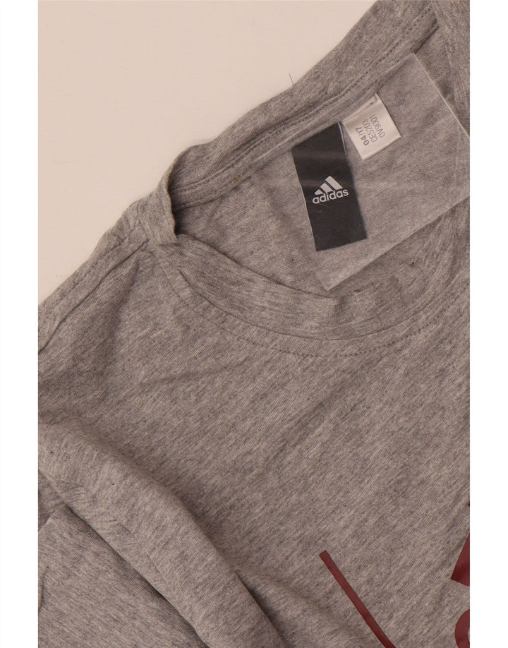 T-shirt grafica da uomo ADIDAS Top grigio medio chiazzato