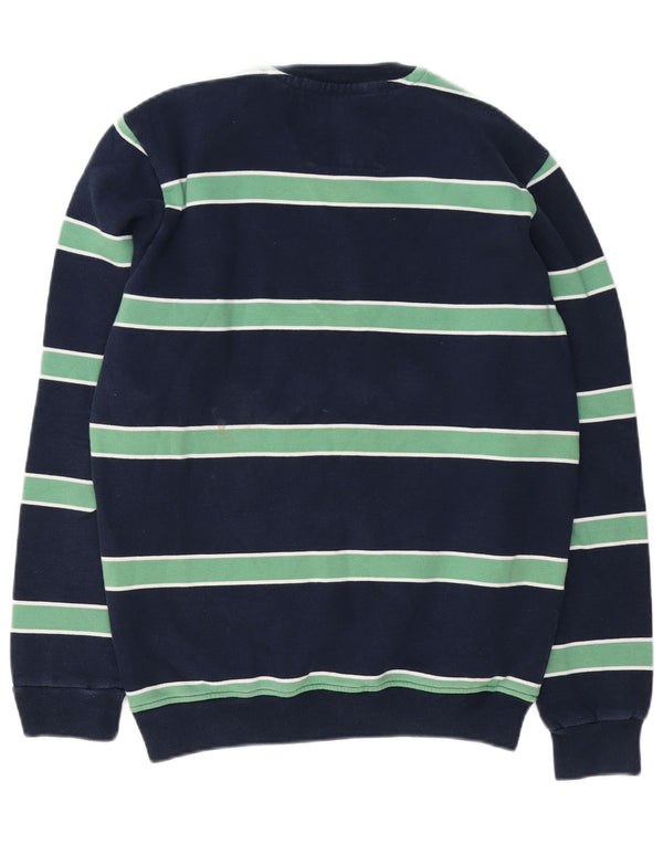 Crew Clothing Felpa da uomo Maglione piccolo in cotone a righe blu navy