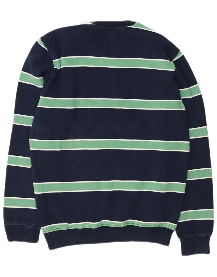 Crew Clothing Felpa da uomo Maglione piccolo in cotone a righe blu navy