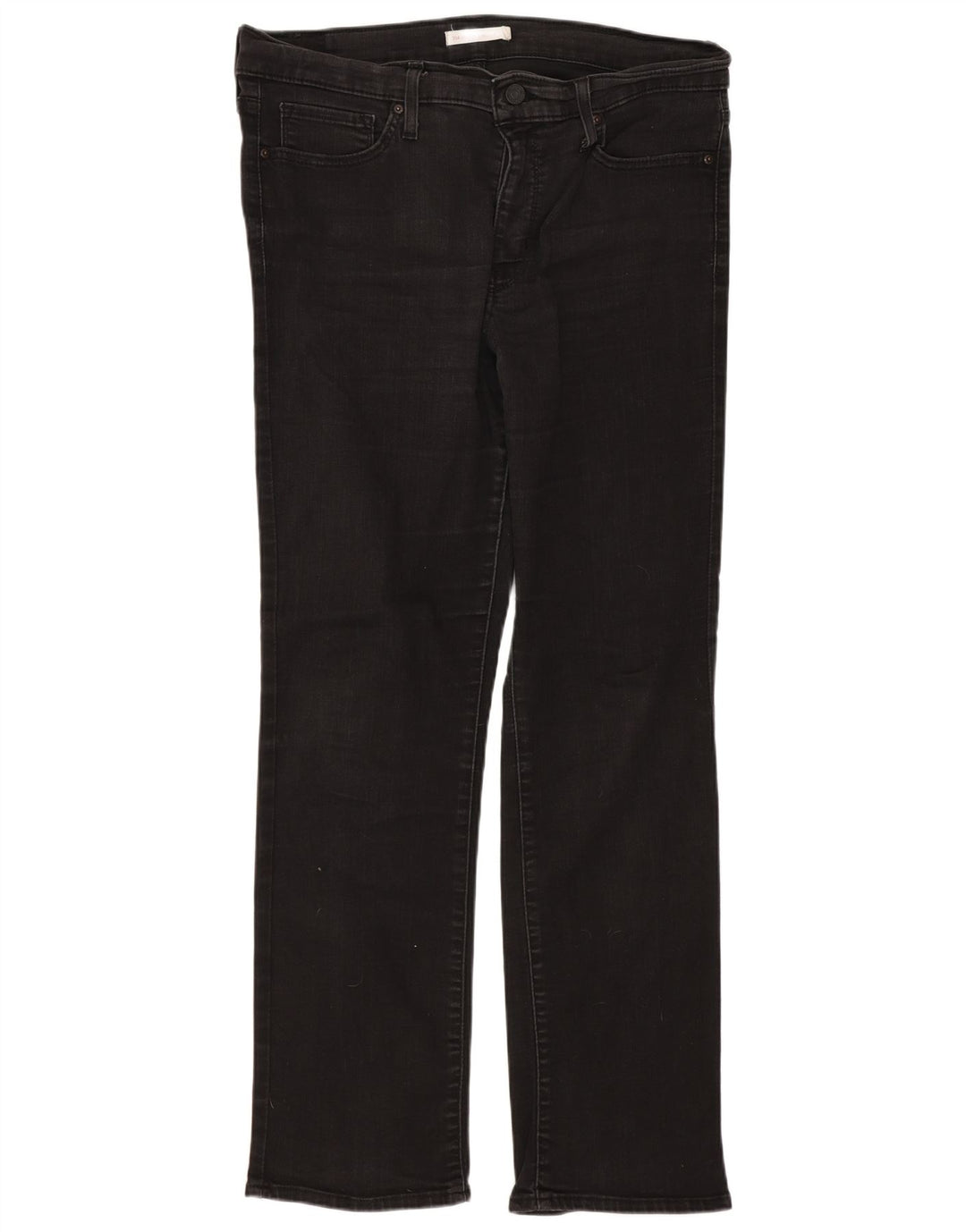 Jeans dritti modellanti da donna 314 Levi's W32 L30 cotone nero