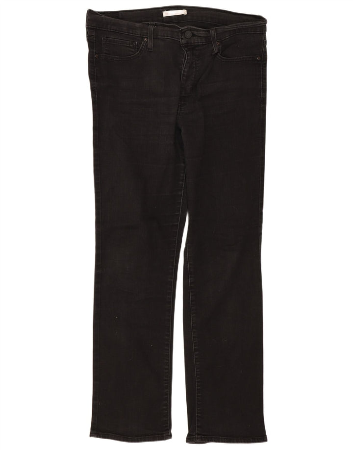 Jeans dritti modellanti da donna 314 Levi's W32 L30 cotone nero