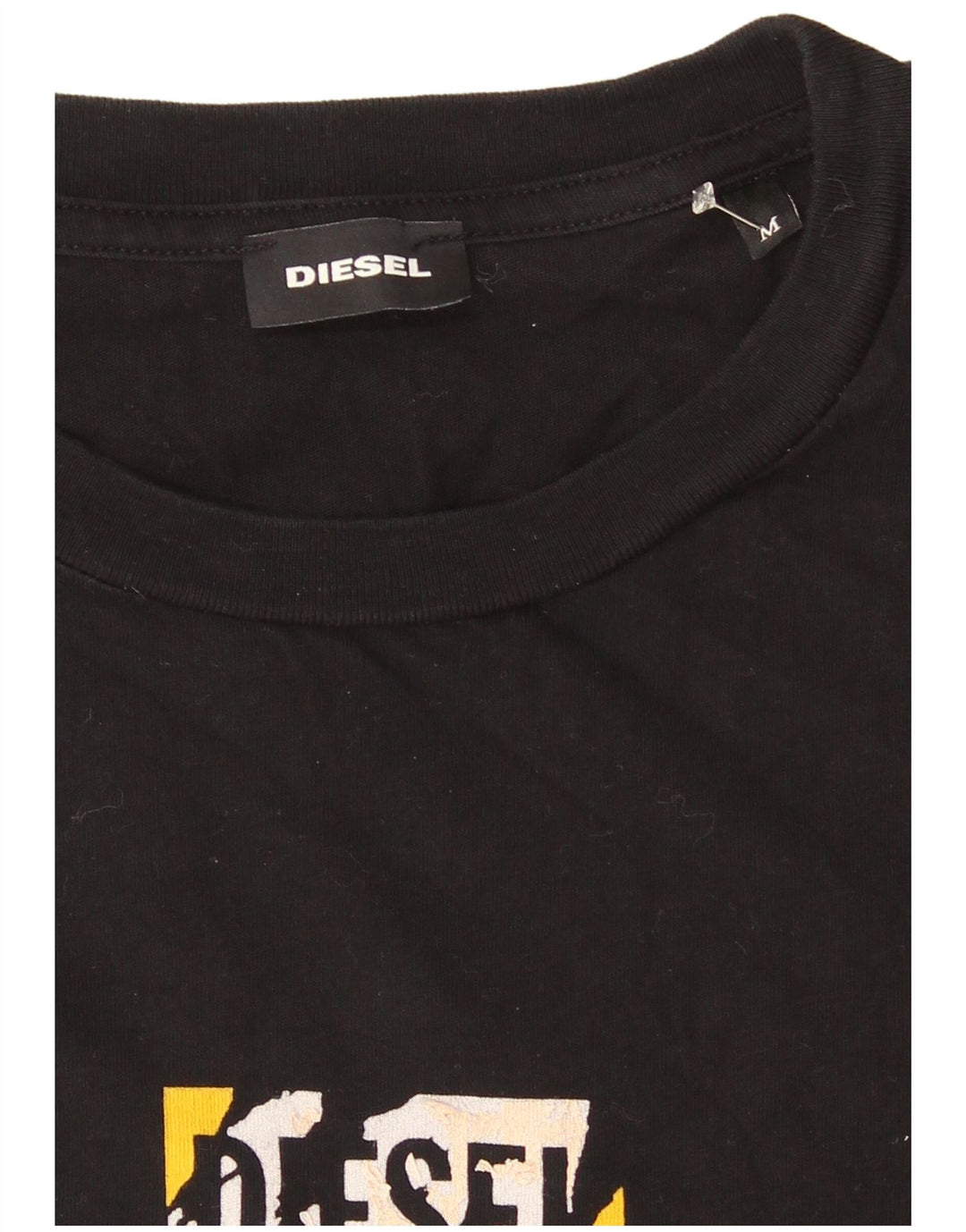 T-shirt grafica da uomo Diesel Top nera media