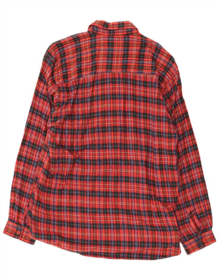Camicia in flanella da donna Akito UK 16 Cotone a quadri rossi grandi