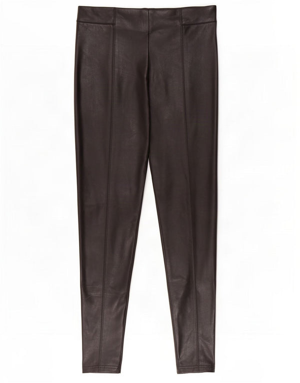 Leggings in ecopelle da donna Marks & Spencer UK 14 grande poliestere nero