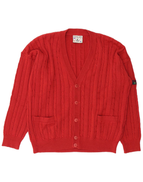 Maglione cardigan da uomo NAVIGARE grande rosso