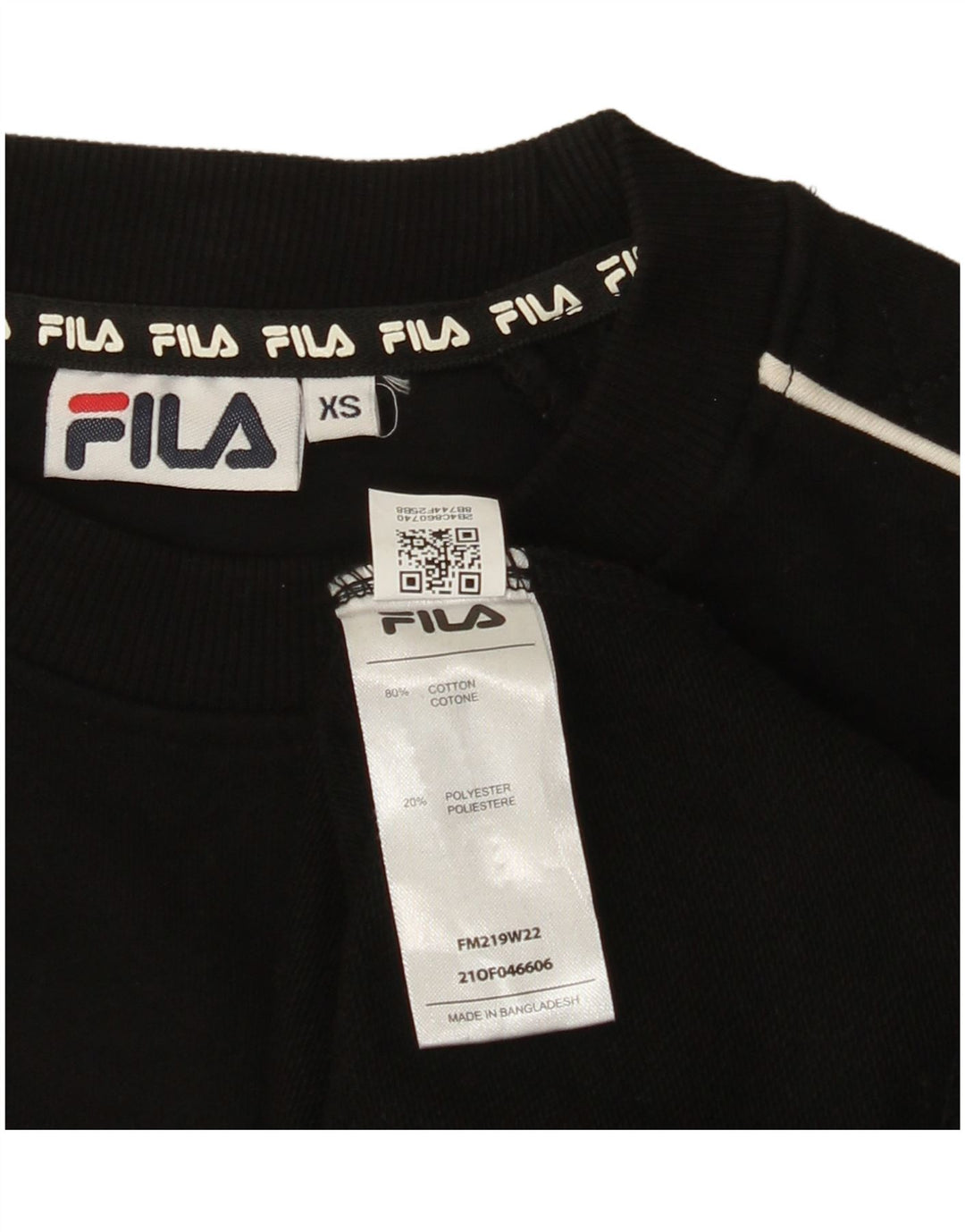 Felpa da uomo FILA Maglione XS in cotone nero