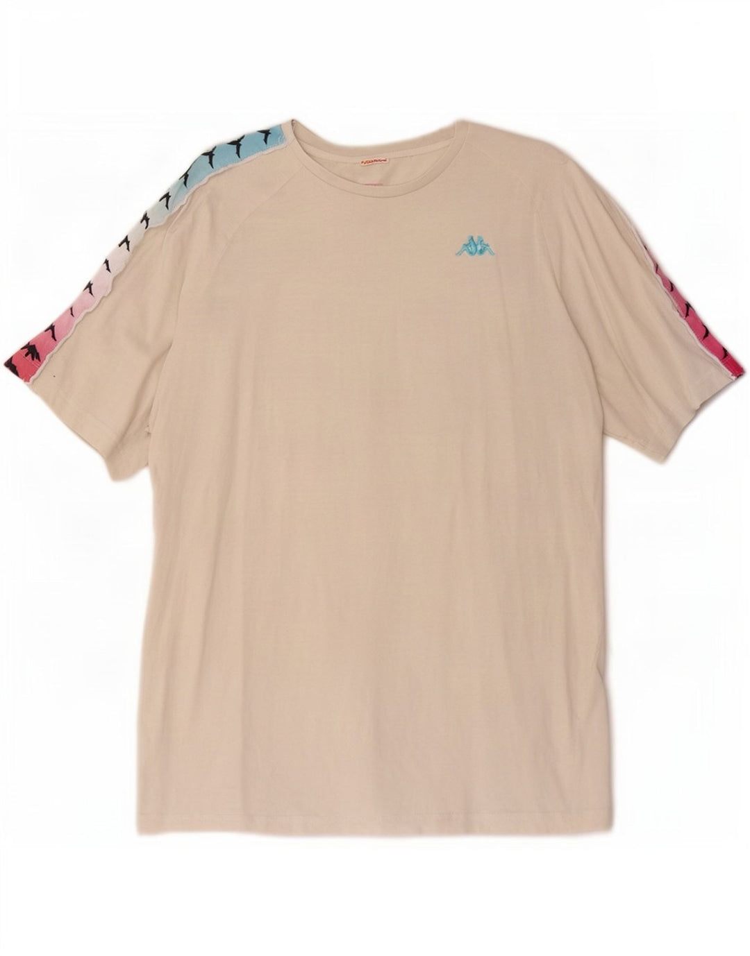 T-shirt grafica da uomo Kappa Top XL in cotone bianco sporco