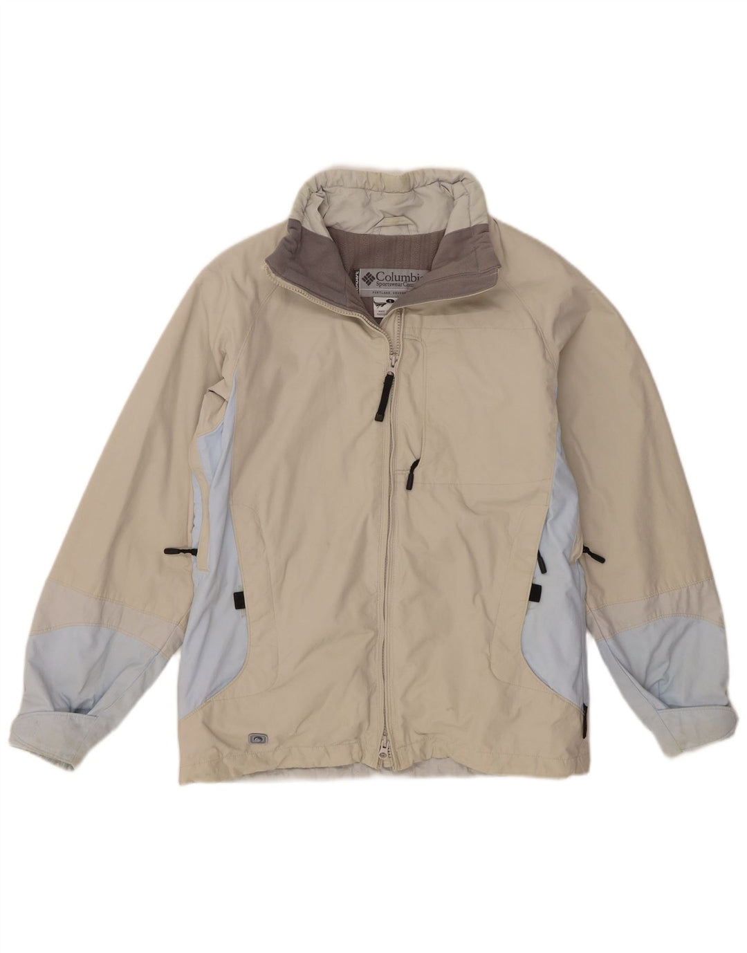 Giacca a vento da uomo Columbia UK 36 Small Beige Colourblock in poliammide