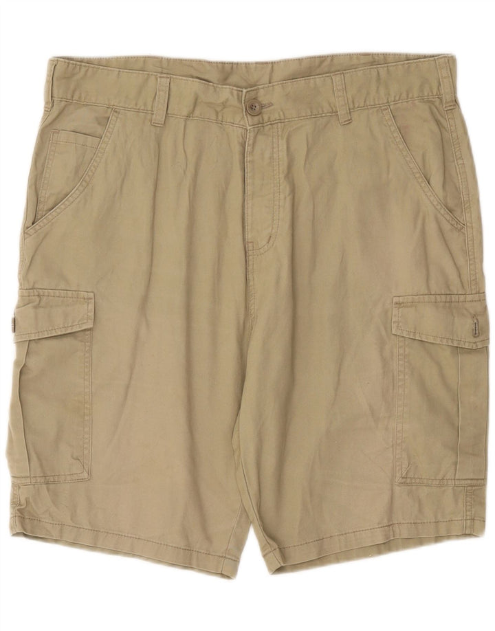 Pantaloncini cargo da uomo Mountain Warehouse W36 grandi in cotone beige