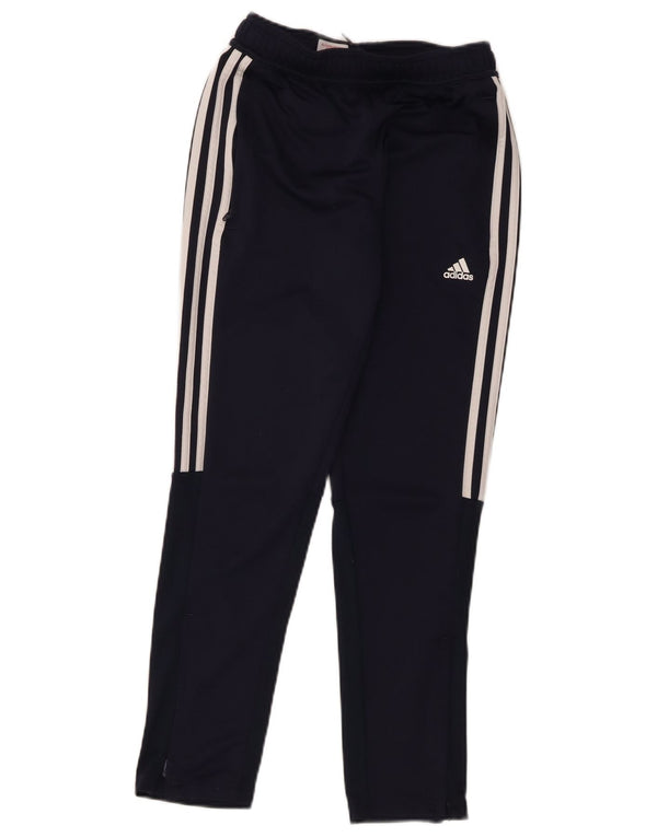Pantaloni da tuta Adidas Aeroready da ragazzo 11-12 anni in poliestere blu navy