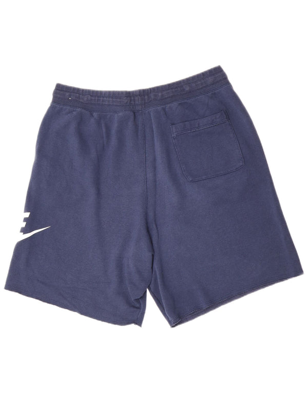 Pantaloncini sportivi Nike da uomo con grafica XL in cotone blu navy