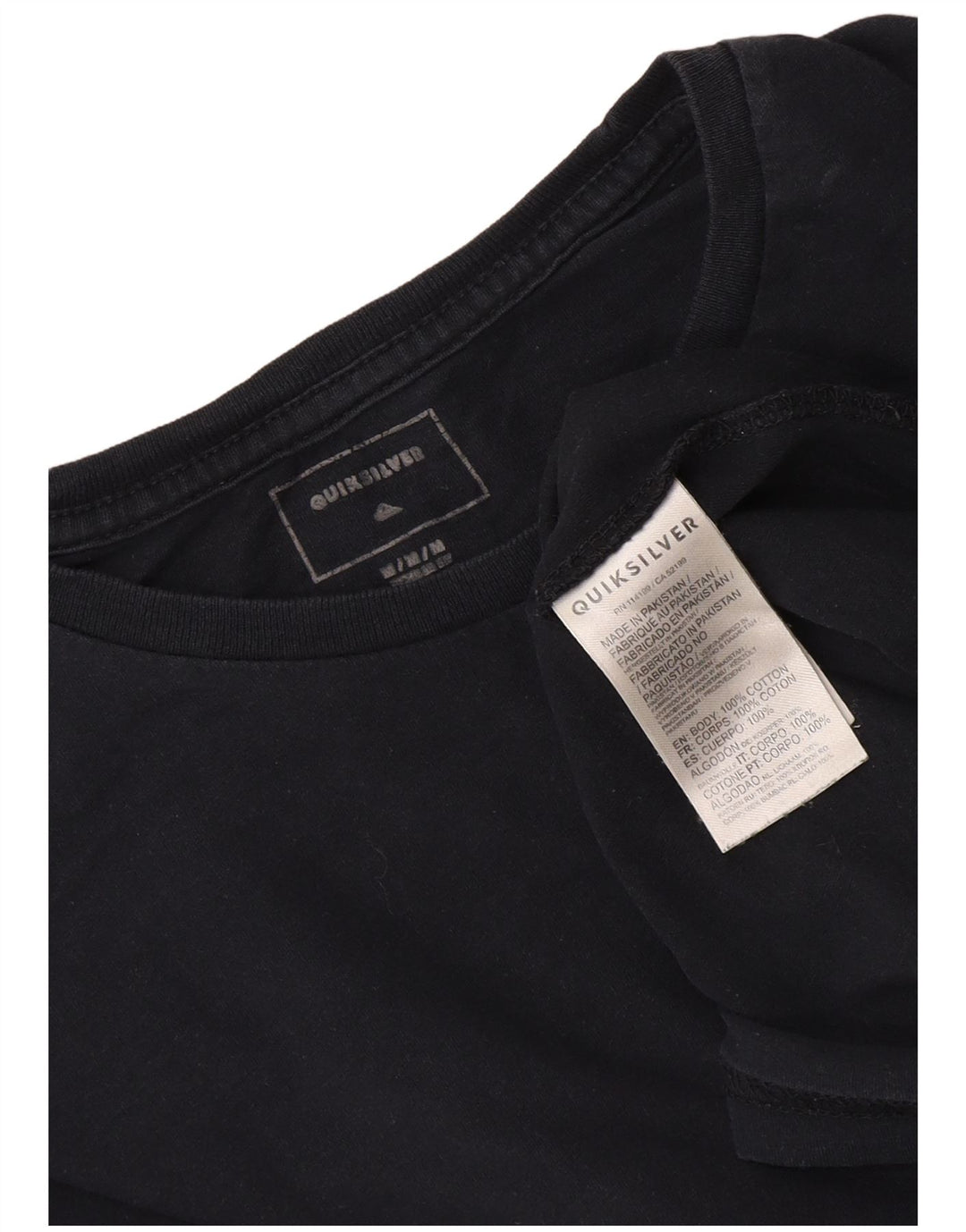 T-shirt grafica da uomo Quiksilver Top in cotone blu navy medio