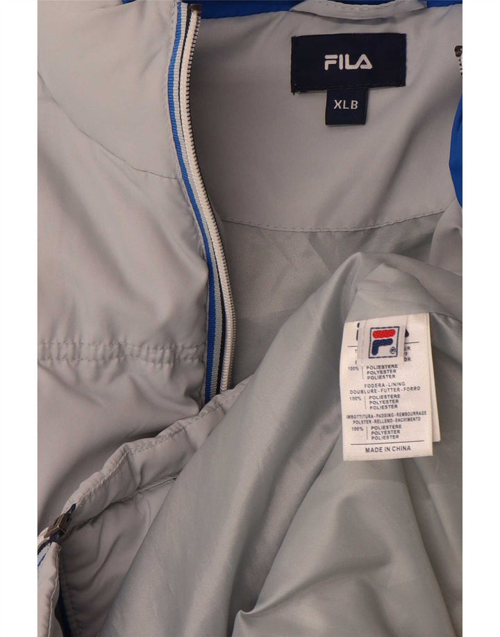 Giacca imbottita Fila bambino 15-16 anni XL poliestere a righe grigie