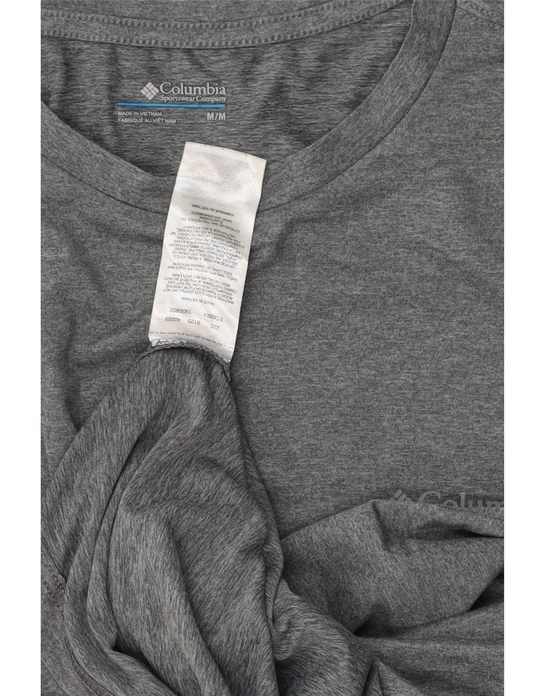 T-shirt da uomo Columbia Top in poliestere grigio medio