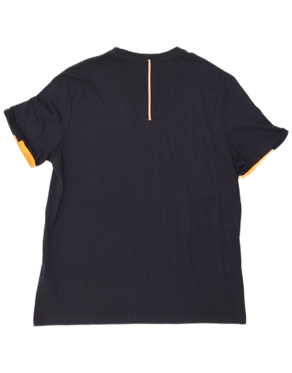 T-shirt grafica da uomo Lotto Top XL in cotone blu navy