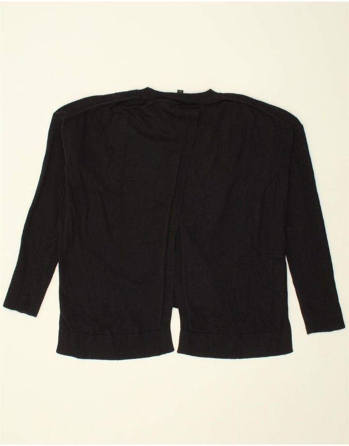 ATHLETA Womens Oversized Crew Neck Jumper Sweater UK 10 Small Black Cotton Vintage Athleta and Second-Hand Athleta from Messina Hembry 