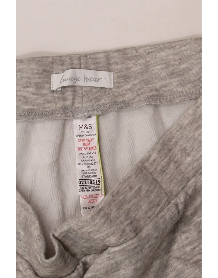 MARKS & SPENCER Womens Tracksuit Trousers Joggers UK 14 Large Grey Vintage Marks & Spencer and Second-Hand Marks & Spencer from Messina Hembry 