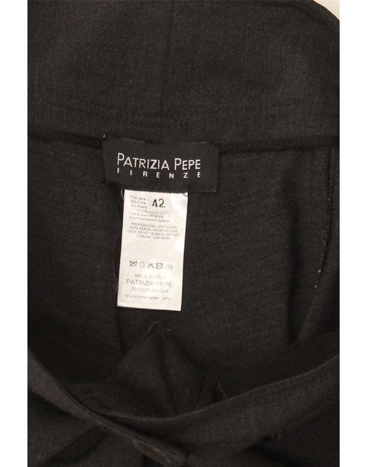 Pantaloni Capri Donna Patrizia Pepe IT 42 Medium W30 L19 Lana Grigia