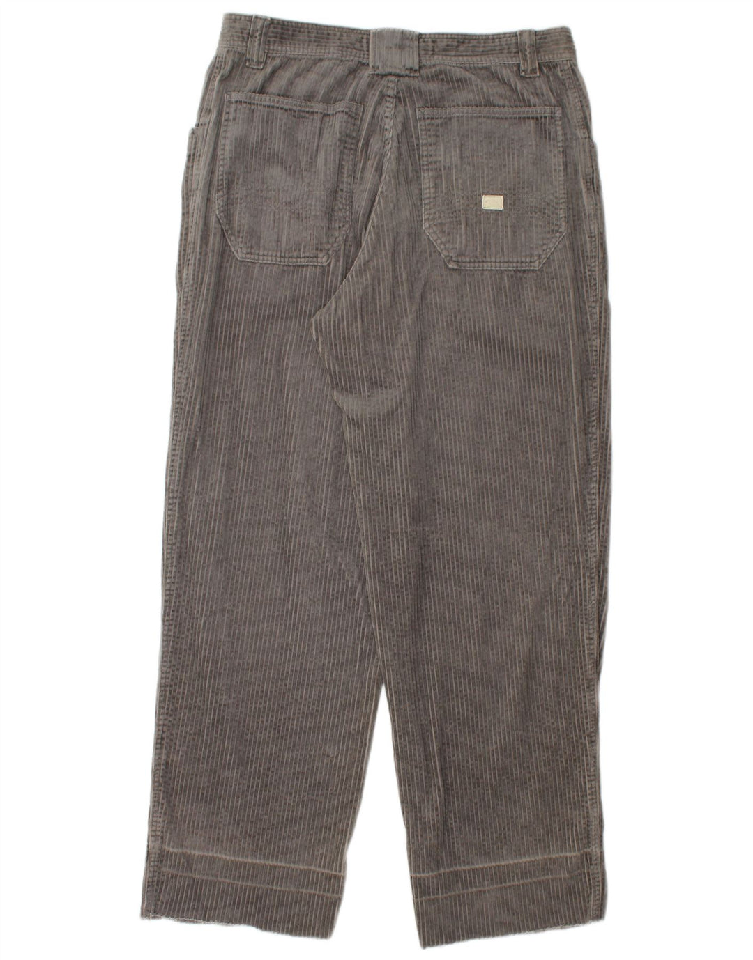QUIKSILVER Pantaloni dritti da uomo in velluto a coste XL W36 L32 cotone grigio