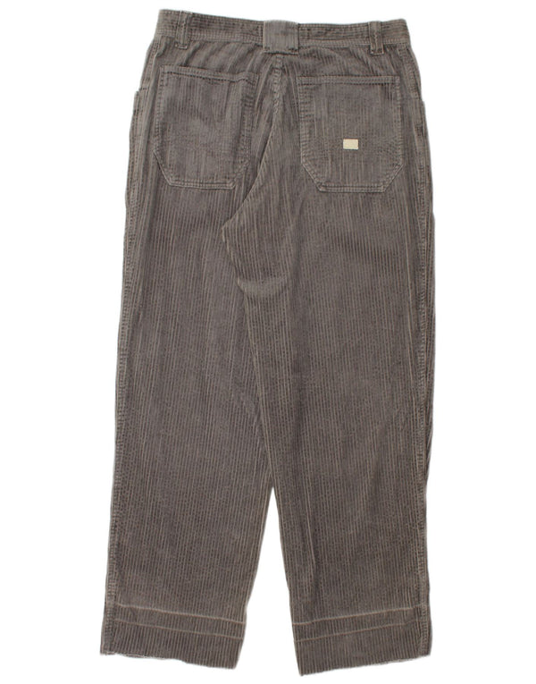 QUIKSILVER Pantaloni dritti da uomo in velluto a coste XL W36 L32 cotone grigio